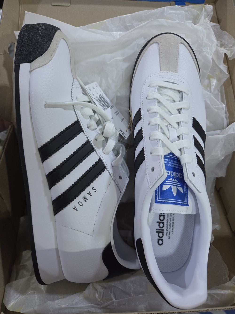 Adidas Samoa White/Black Men's SIZE 11.5 Sneakers
